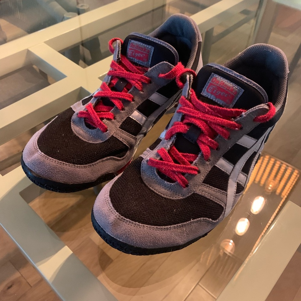 Onitsuka Tiger by Asics Black and Gray Sneakers with Sporty Design